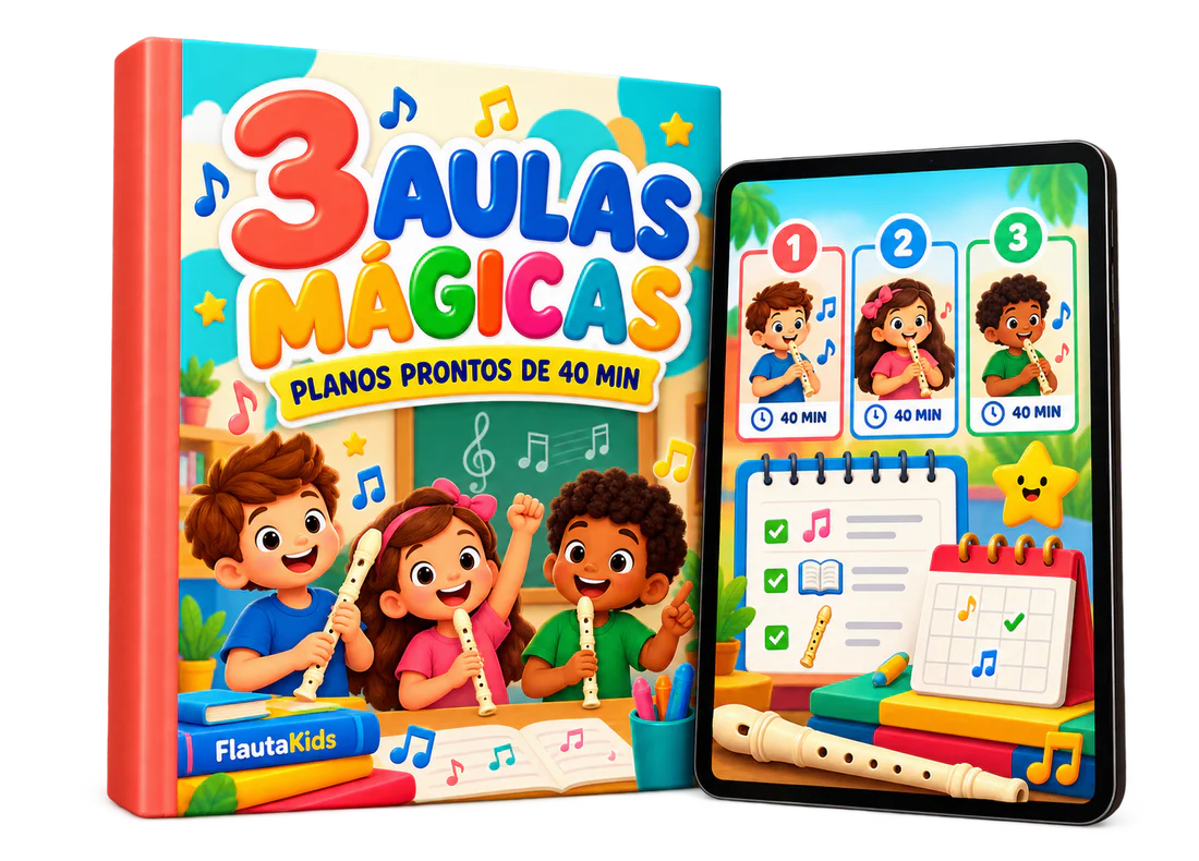 Mockup do bônus 3 Aulas Mágicas com livro e tablet