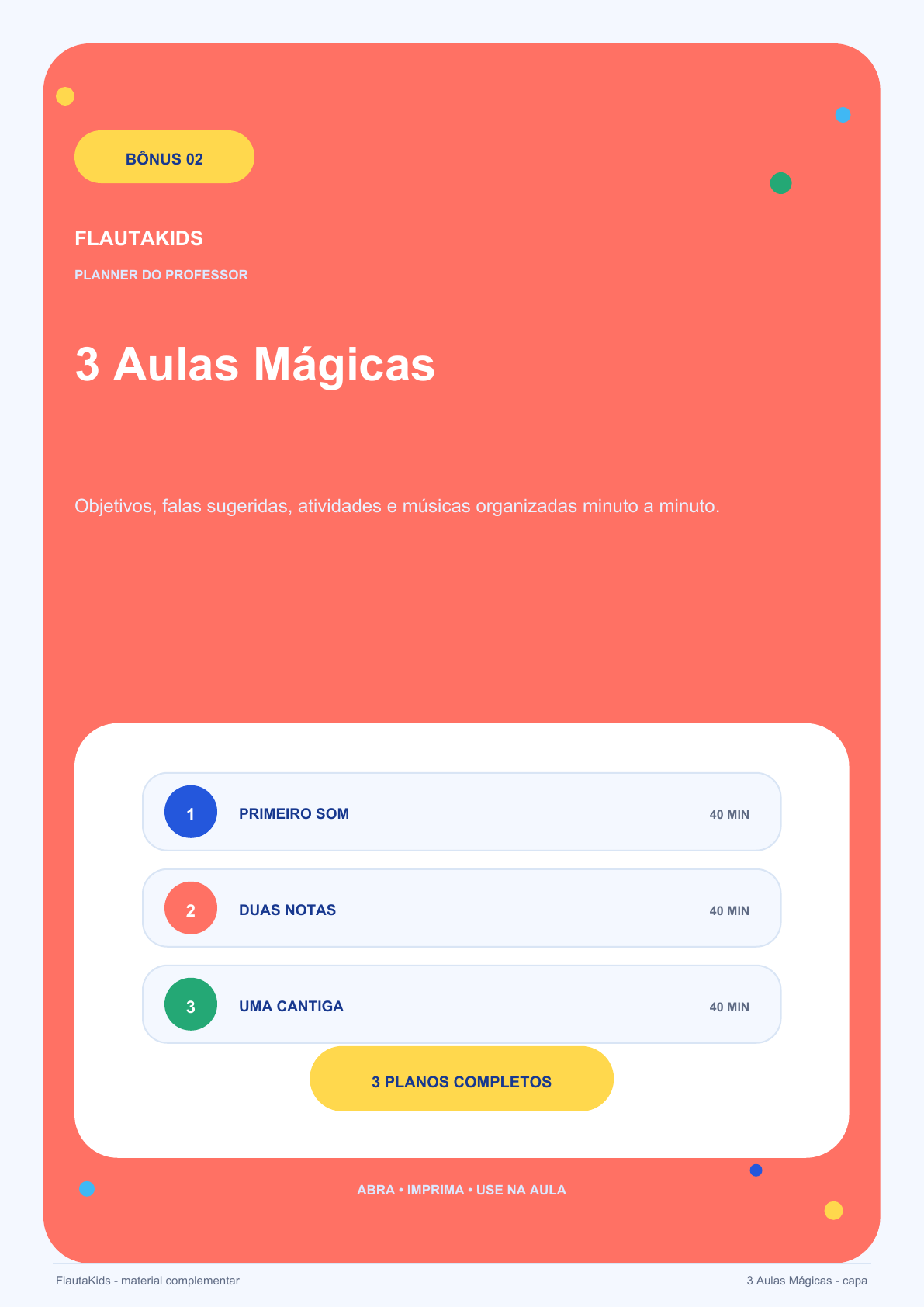 Prévia do planner 3 Aulas Mágicas
